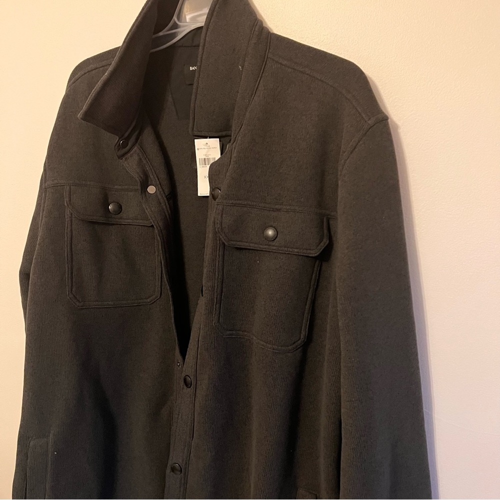 Banana Republic Men’s Fleece Jacket XXL T gray NWT